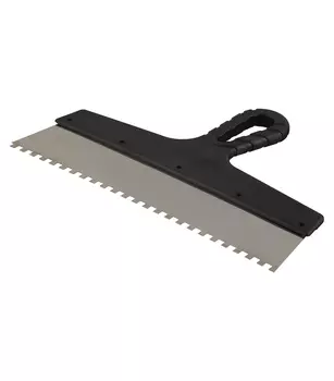 Шпатель зубчатый 300х6 мм с пластиковой ручкой (131152)