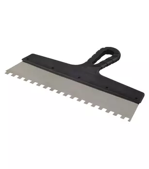 Шпатель зубчатый 300х8 мм с пластиковой ручкой (131153)
