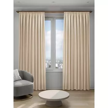 Штора блэкаут бежевая 200х280 см Decofest Омбра (153.749)