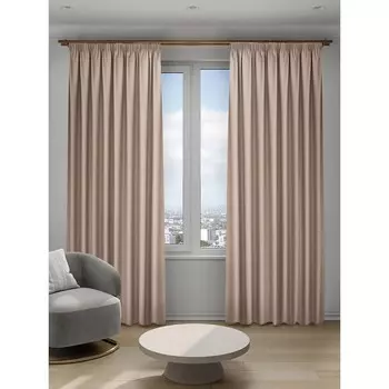 Штора блэкаут светло-коричневая 200х280 см Decofest Омбра (153.75)