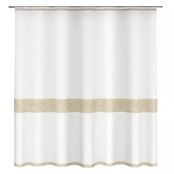 Штора для ванны Fora Stone Natural 1800х1800 мм полиэстер белая/бежевая (FOR-STN203NAT)