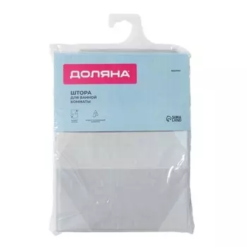 Штора для ванны Доляна Рио 1800х1800 мм EVA серая (5441240)