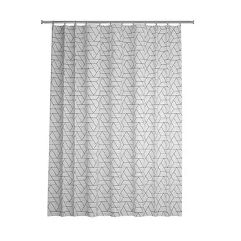 Штора для ванны Iddis 2000х1800 мм полиэстер черная/белая (BB01P18i11)