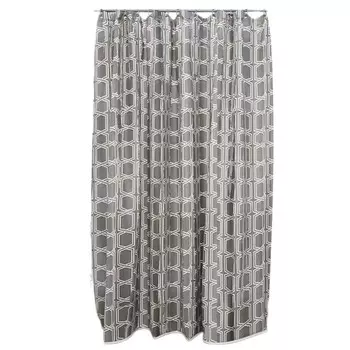 Штора для ванны Zenfort Бисмарк 2000х1800 мм полиэстер серая (104074)