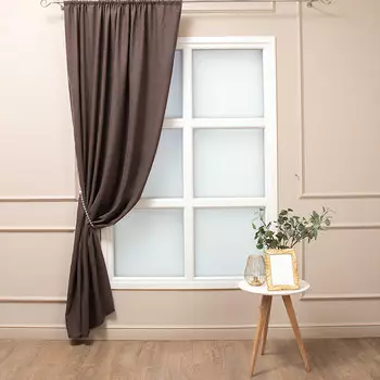 Штора канвас коричневая 160х260 см Amore Mio (98564)