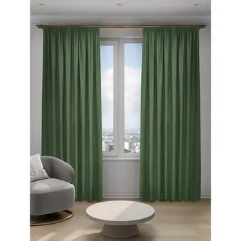 Штора канвас зеленая 200х280 см Decofest Софи (153.735)