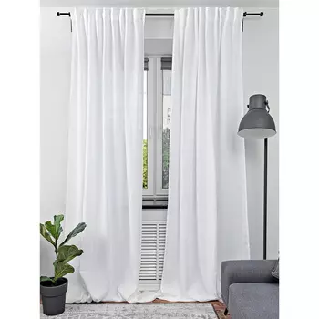 Штора лен белая 145х300 см Rusby Лен (ТТ-00259500)