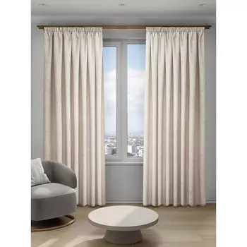 Штора рогожка бежевая 200х280 см Decofest Лина (153.765)