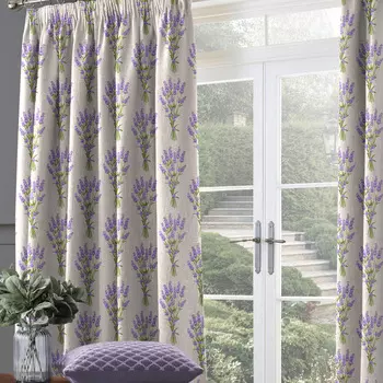 Штора рогожка букет лаванды 145х260 см Василиса Kitchen Line (ТТ-00293725)