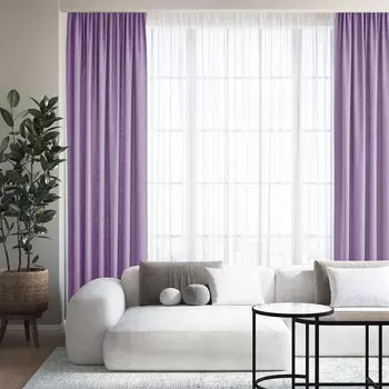 Штора рогожка глициния 165х270 см Волшебная Ночь Рогожка (796078)