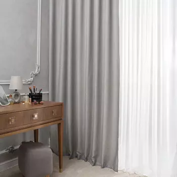 Штора рогожка серая 180х280 см Legrand Осло (58126148)