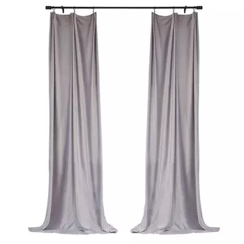 Штора вельвет серая 150х270 см Casa Conforte Holland Вельвет (2 шт.) (6176930)