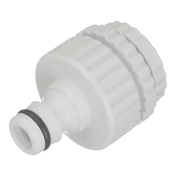 Штуцер 1/2-3/4-1 для подключения шланга с краном Green Apple внутренняя резьба пластиковый (Б0003115)