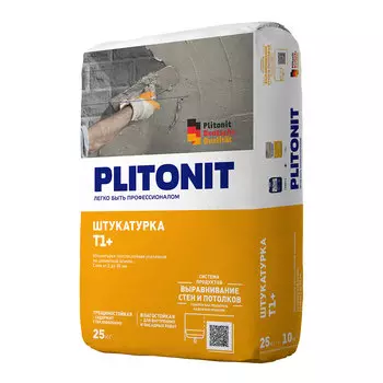 Штукатурка цементная Plitonit Т1+ (Максислой) армированная 25 кг