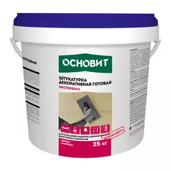 Штукатурка фасадная Основит Экстервэл OSl-2.0 WS силиконовая шуба 2 мм белая 25 кг