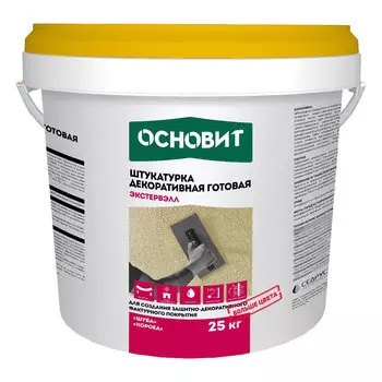 Штукатурка фасадная Основит Экстервэлл Oac-2.0 WK акриловая короед 2 мм белая 25 кг