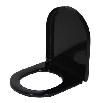 Сиденье для унитаза Berges Uno Black SO дюропласт с микролифтом (018153)