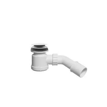 Сифон для душевого поддона McAlpine 1 1/2х40/50 мм регулируемый слив d40-55 мм с выпуском d70 мм с соединением 40/50 мм (MRS2CL-WH)