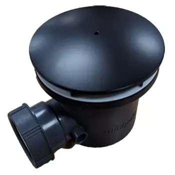 Сифон для душевого поддона Wirquin Black Touch 1 1/2х40 мм проточный с выпуском d90 мм с соединением 40/50 мм (30120734)