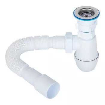 Сифон для мойки АНИ пласт 1 1/2х40 мм с выпуском d70 мм с соединением 40/50 мм (C0115)