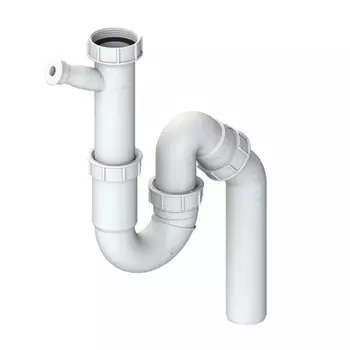 Сифон для раковины и мойки Lb-Plast 1 1/2х40/50 мм без выпуска с соединением 40 мм (211-AL-ST-LB)