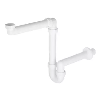 Сифон для раковины Alcadrain 1 1/4х40 мм со смещением без выпуска белый (A434/AG210521154)