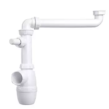 Сифон для раковины Wirquin 1 1/4х32 мм со смещением с соединением 40 мм без выпуска (30987130)