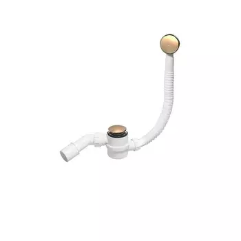Сифон для ванны McAlpine 1 1/2х50 мм регулируемый полуавтомат с выпуском d70 мм клик-клак с переливом с соединением 40/50 мм (MRB11-AB)