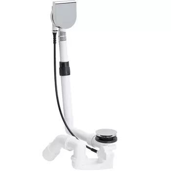 Сифон для ванны Viega Multiplex Visign 1 1/2x50 мм регулируемый полуавтомат с выпуском d70 мм с переливом с соединением 40/50 мм (724566)