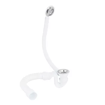 Сифон для ванны Wirquin Pro 1 1/2х40 мм с выпуском d70 мм с переливом с соединением 40/50 мм (30718060)