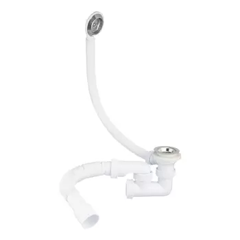 Сифон для ванны Wirquin Pro 1 1/2х40 мм регулируемый с выпуском d70 мм с переливом с соединением 40/50 мм (30718061)