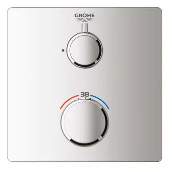 Смеситель для душа термостатический Grohe Grohtherm 24078000 скрытый монтаж внешняя часть 1 положение