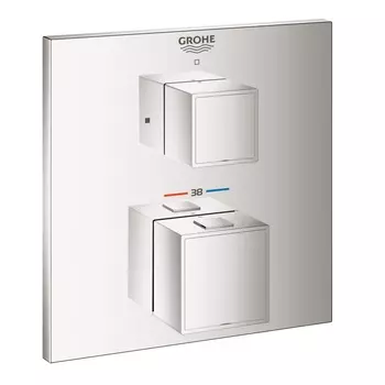 Смеситель для душа термостатический Grohe Grohtherm Cube 24153000 скрытый монтаж внешняя часть 1 положение