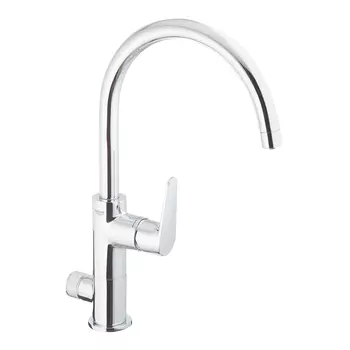 Смеситель для кухни Grohe Blue Pure Bau Curve хром с высоким изливом с подключением к фильтру (31723000)
