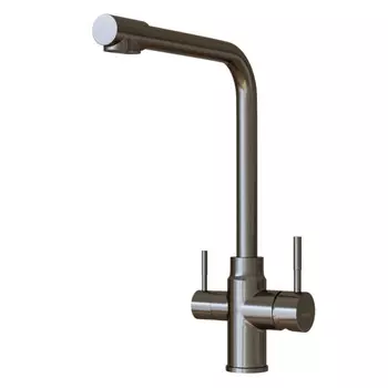 Смеситель для кухни Mixline MLSS-0320 графит с высоким изливом с подключением к фильтру (553820)