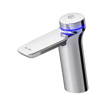 Смеситель для раковины AM.PM Inspire 2.0 хром нажимной с донным клапаном с LED-индикацией (F50A82400)