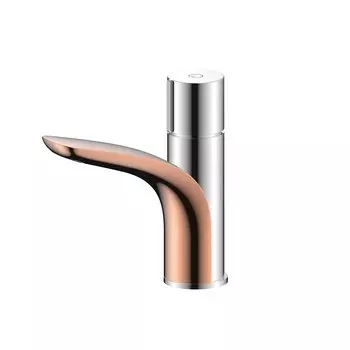 Смеситель для раковины ARGOtech Gelios хром/красное золото нажимной (35-04LGELIOS gold R)