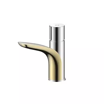 Смеситель для раковины ARGOtech Gelios хром/золото нажимной (35-04LGELIOSgold)