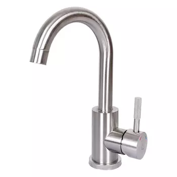 Смеситель для кухни и раковины ARGOtech Solid сатин однорычажный с поворотным изливом (35-02 SOLID-J)