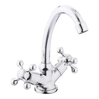 Смеситель для раковины Milardo Duplex хром двухвентильный с поворотным изливом (DUPSB00M01)