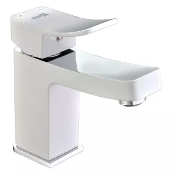 Смеситель для раковины WasserKraft Aller белый однорычажный (1063W)
