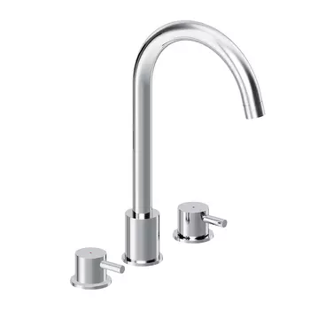 Смеситель для раковины встраиваемый Damixa Scandinavian Pure хром двухрычажный с поворотным изливом (360200000)