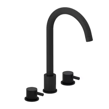 Смеситель для раковины встраиваемый Damixa Scandinavian Pure черный двухрычажный с поворотным изливом (360200300)