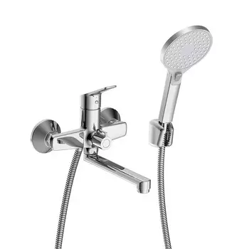 Смеситель для ванны Corsa Deco KX хром однорычажный со средним изливом с лейкой (FBTKX2)