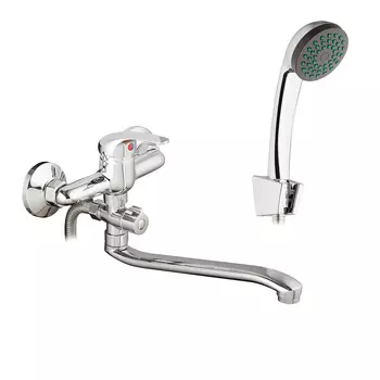 Смеситель для ванны Corsa Deco Watersan хром однорычажный с длинным изливом с лейкой (671767)