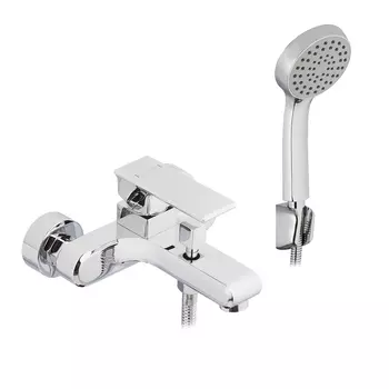 Смеситель для ванны Lavelly Sky хром однорычажный с коротким изливом с лейкой (672236)