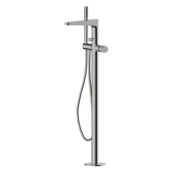 Смеситель для ванны напольный WasserKraft Tauber 6400 никель однорычажный с лейкой (6421)