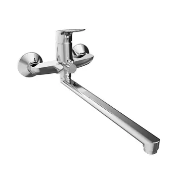 Смеситель для ванны Tokito Takase хром однорычажный с длинным изливом с лейкой (TOK-TAK-1015)