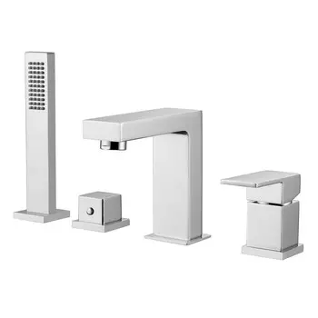 Смеситель на борт ванны Abber Daheim хром с лейкой (AF8213)