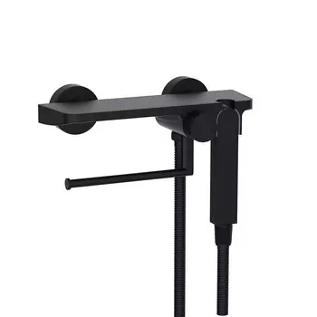 Смеситель с гигиеническим душем Corsa Deco с держателем черный (HF007B)